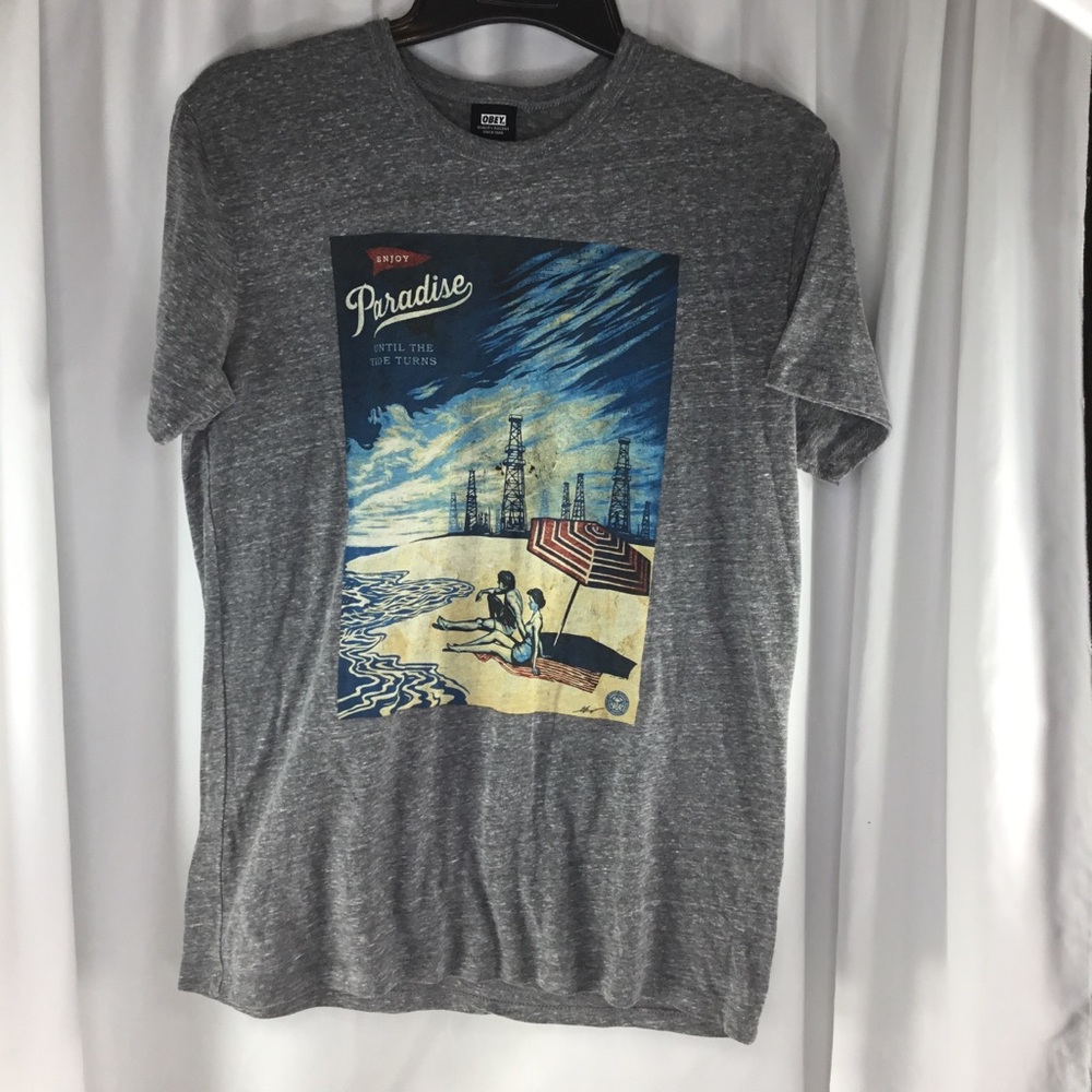 Obey paradise oil fields Tshirt size M
